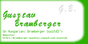 gusztav bramberger business card